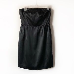 Jcrew 100% silk black formal mini dress LBD EUC
